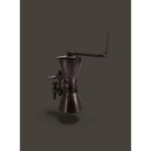 Wrought Iron Coffee Grinder - Hourglass Shape - 17th/18th Century Curiosity 