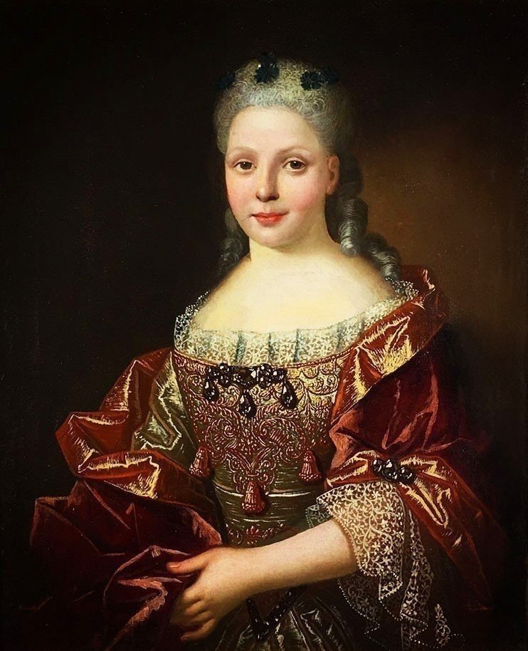 Portrait Of A Young Woman Of Quality From The 17th Century.-photo-4