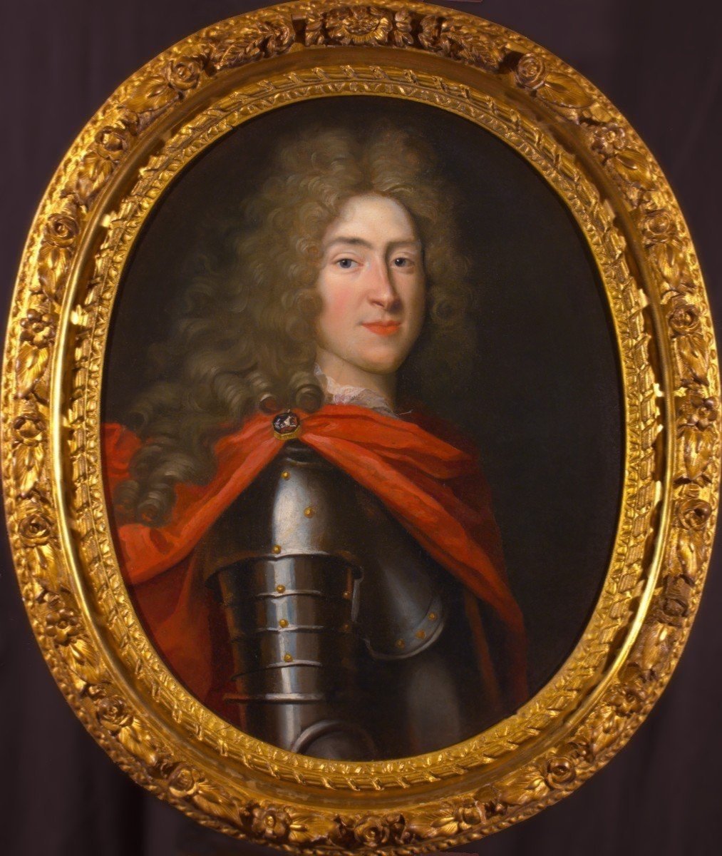 Portrait Of A Man In Armor, Circa 1680, French School, Circle Of Joseph Vivien.