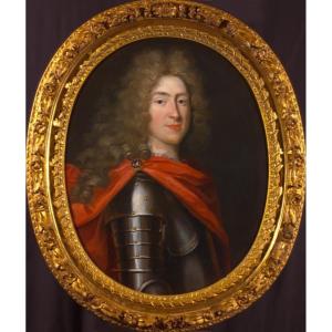 Portrait d'homme en armure, vers 1680, école française, entourage de Joseph Vivien.