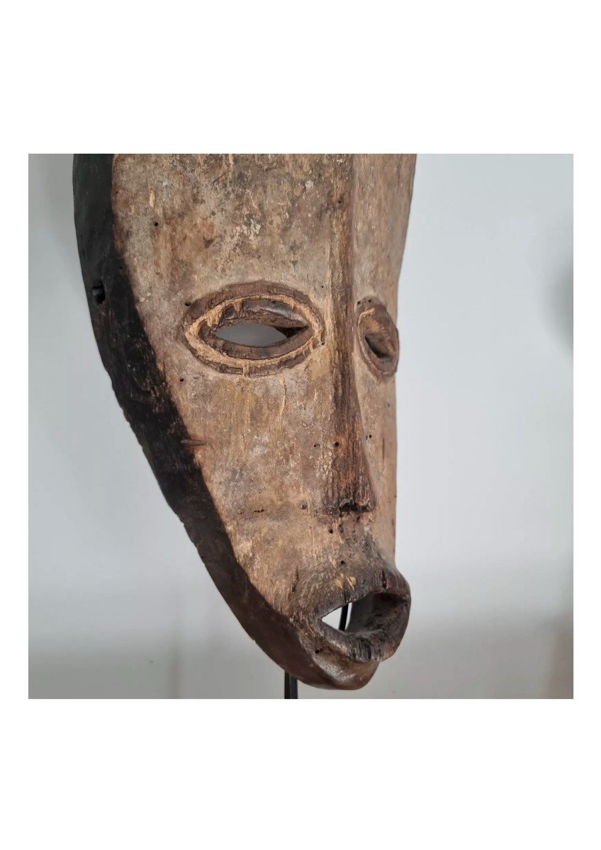 Congo African Mask Lega Wood Certified-photo-4