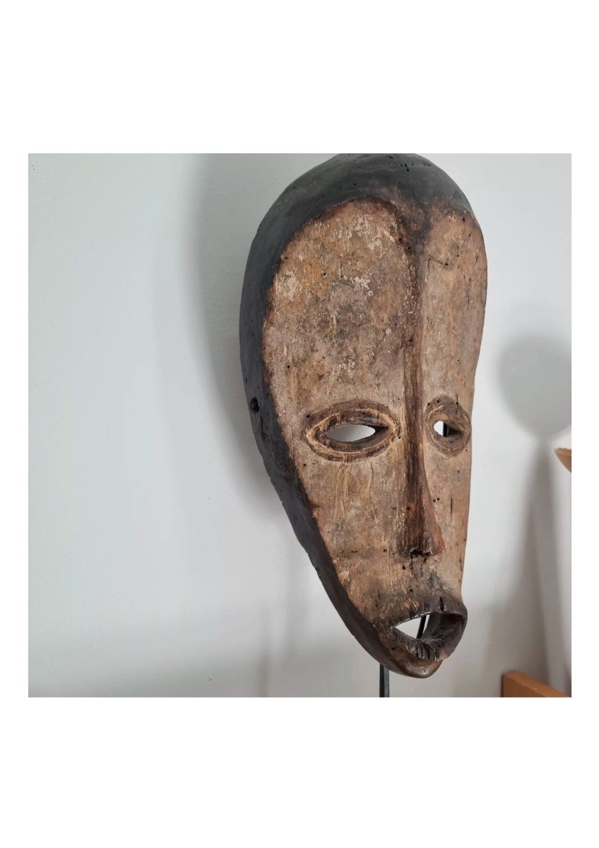 Congo African Mask Lega Wood Certified-photo-2