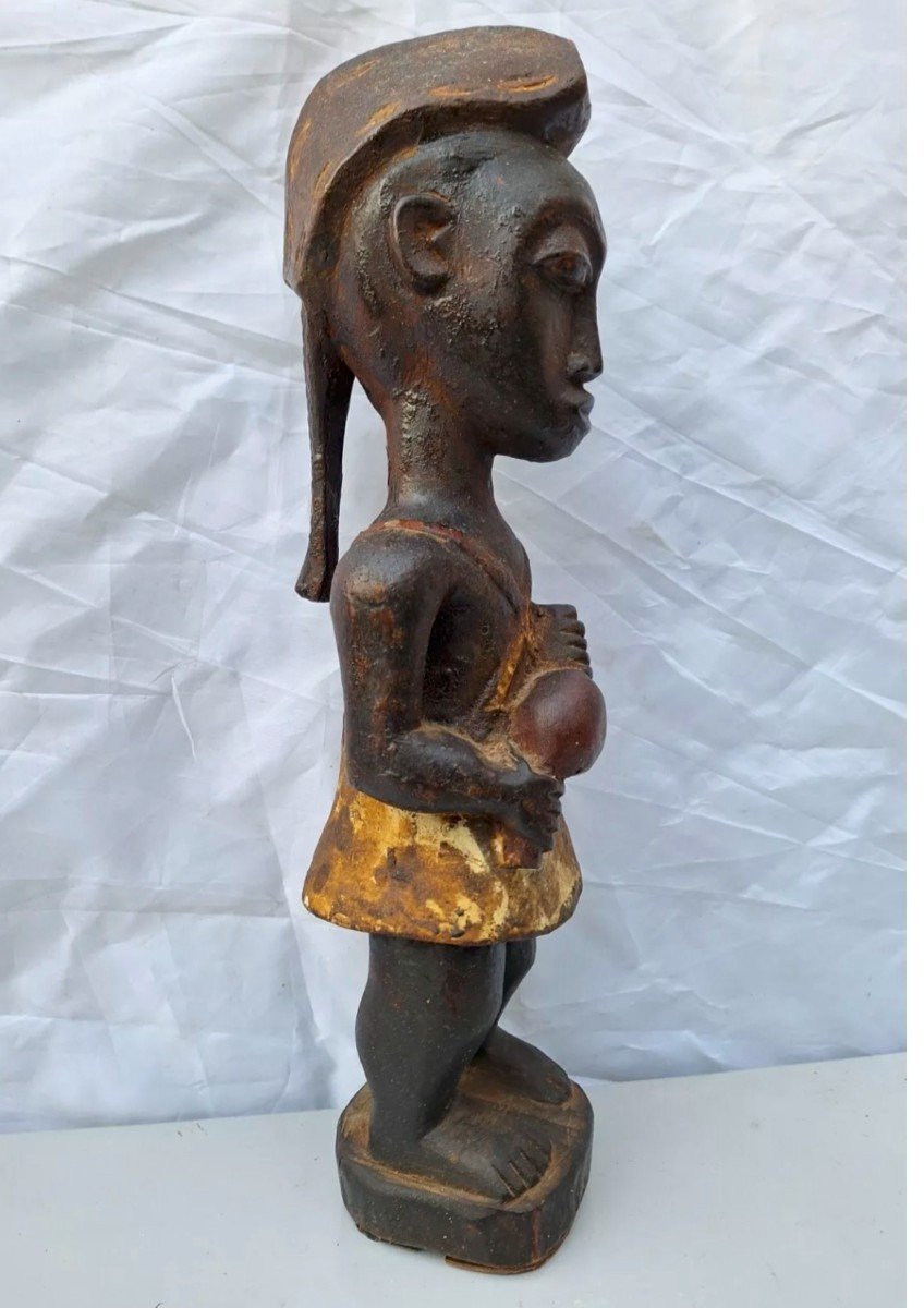 Statue Africaine En Bois. Sculpture Baoule-photo-3