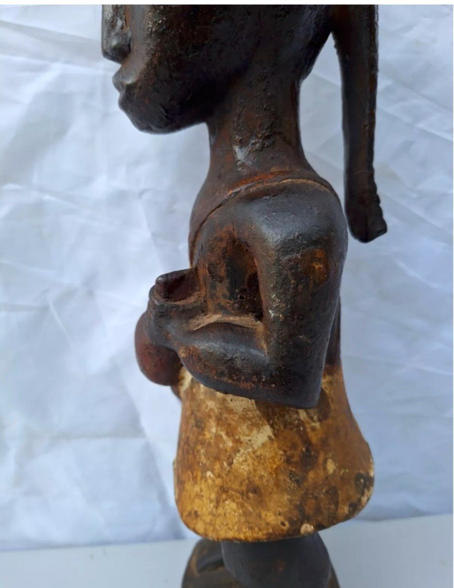 Statue Africaine En Bois. Sculpture Baoule-photo-4