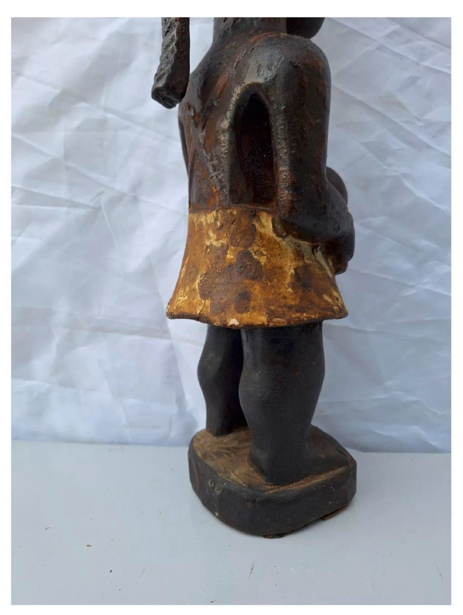 Statue Africaine En Bois. Sculpture Baoule-photo-7