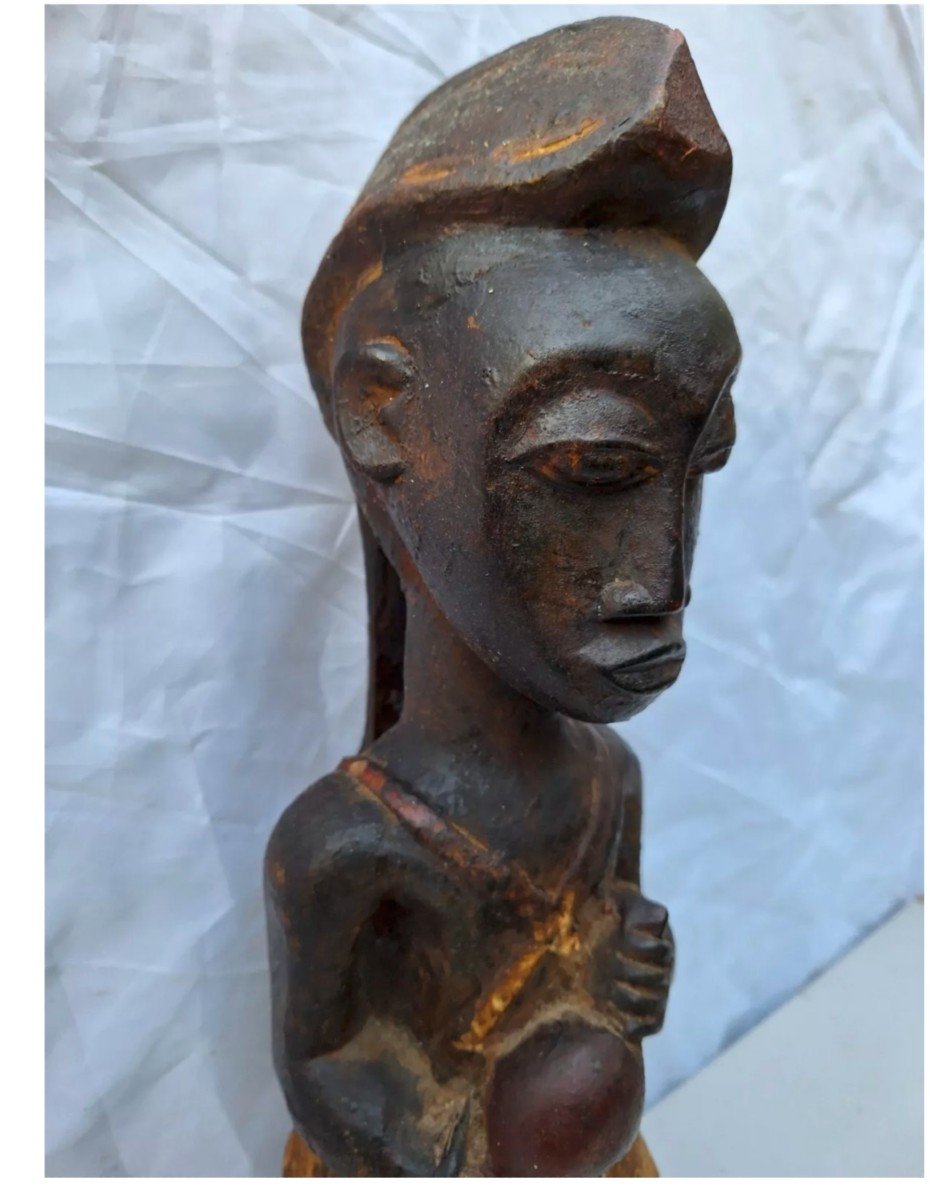 Statue Africaine En Bois. Sculpture Baoule-photo-8