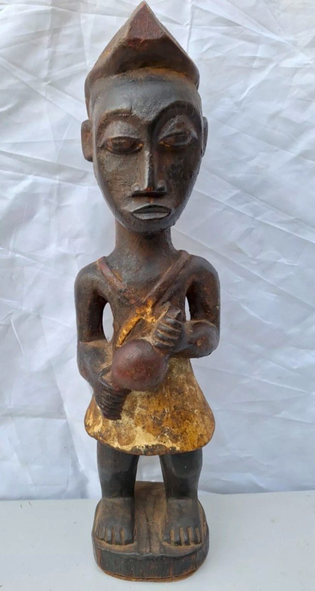 Statue Africaine En Bois. Sculpture Baoule