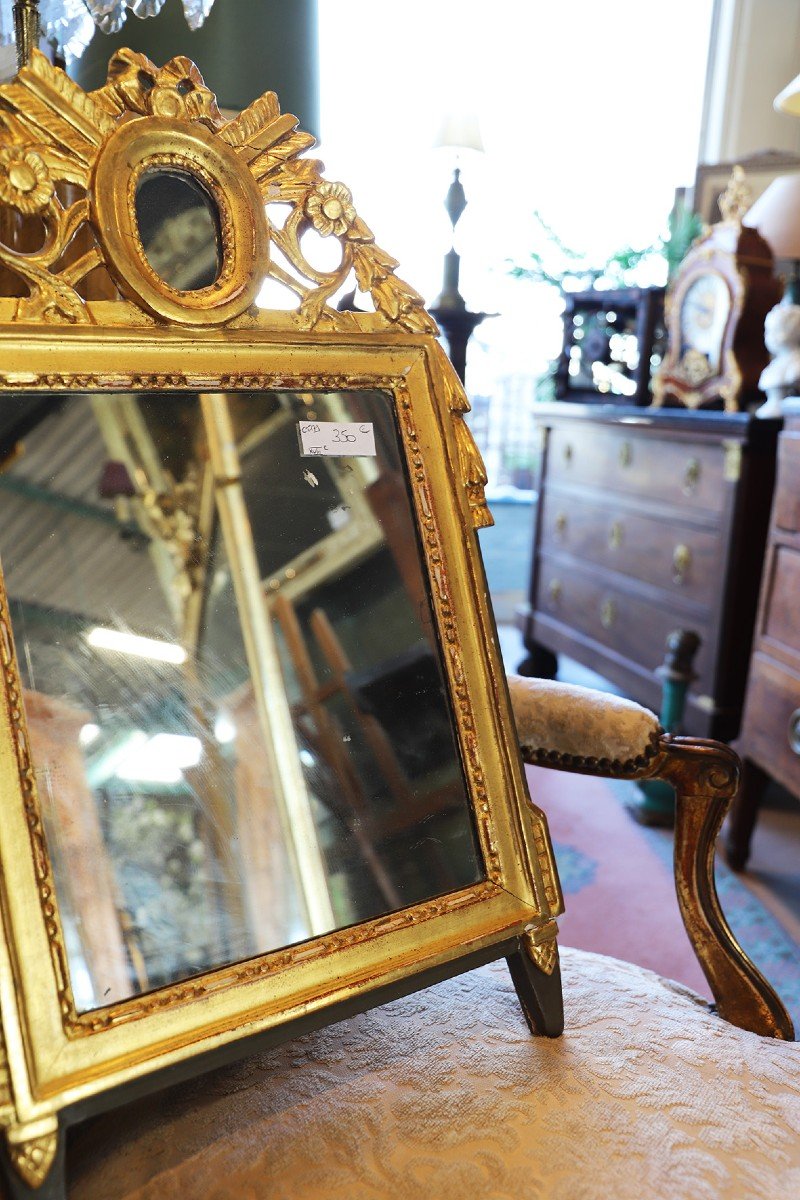 18th Century Gilded Wood Mirror-photo-3