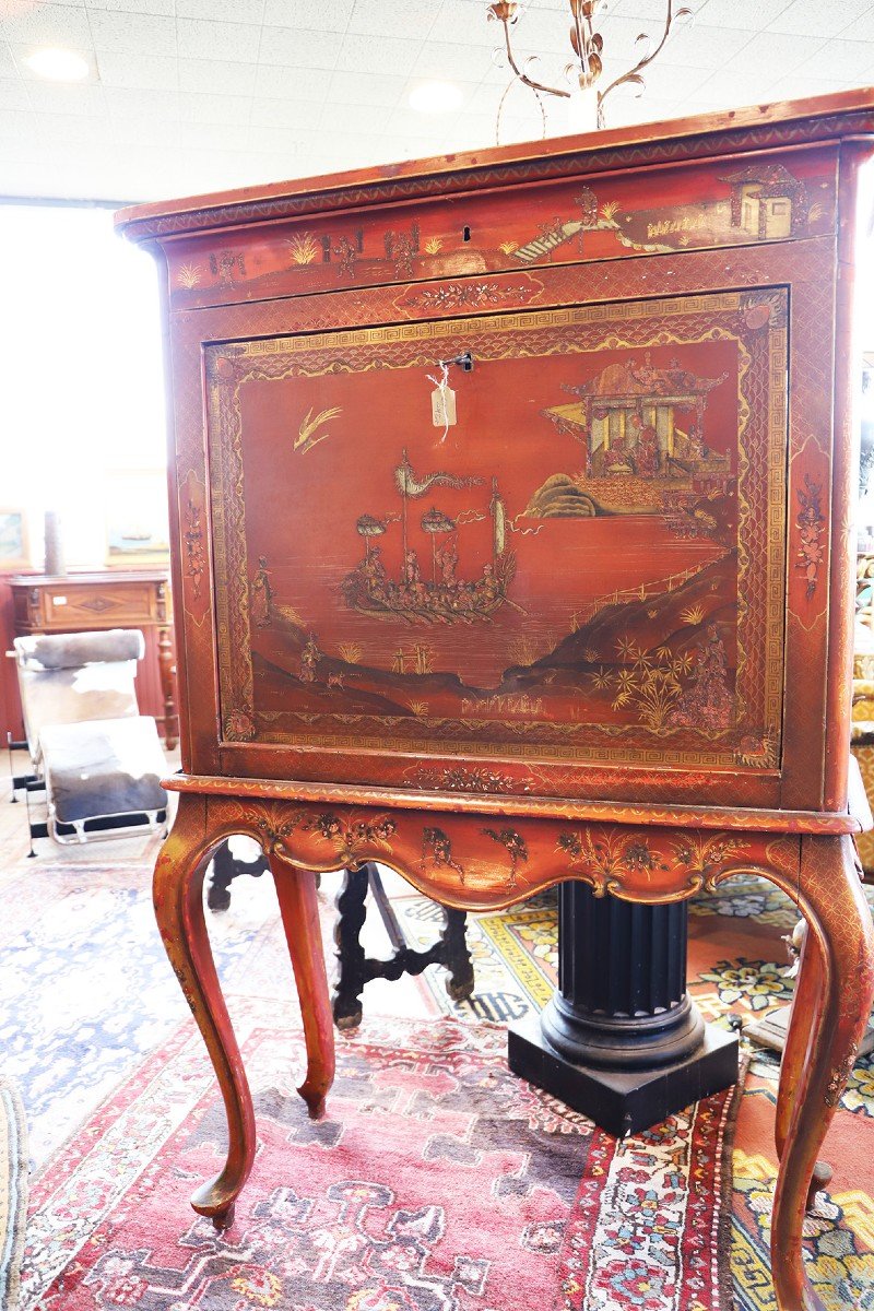 French Chinese Lacquer Cabinet