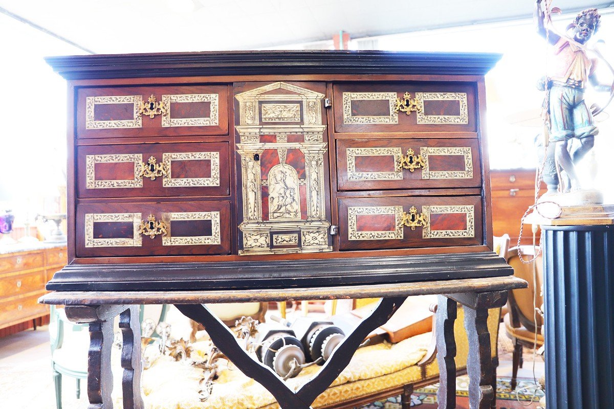 17th Century Walnut Veneer Cabinet