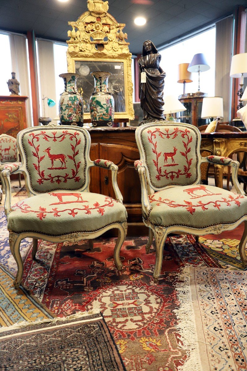 Chairs / Cabriolets - Louis XV Period-photo-1