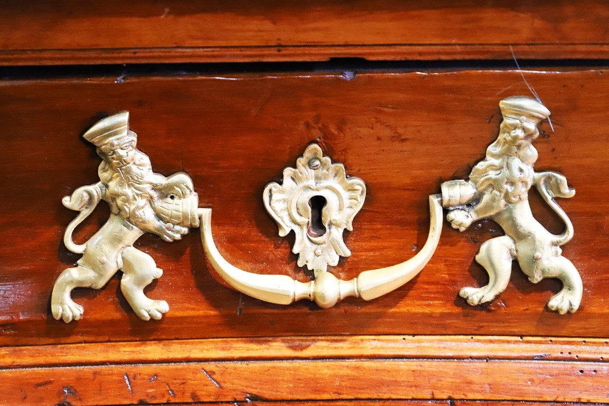 Commode En Acajou Mouluré, époque Louis XV-photo-2