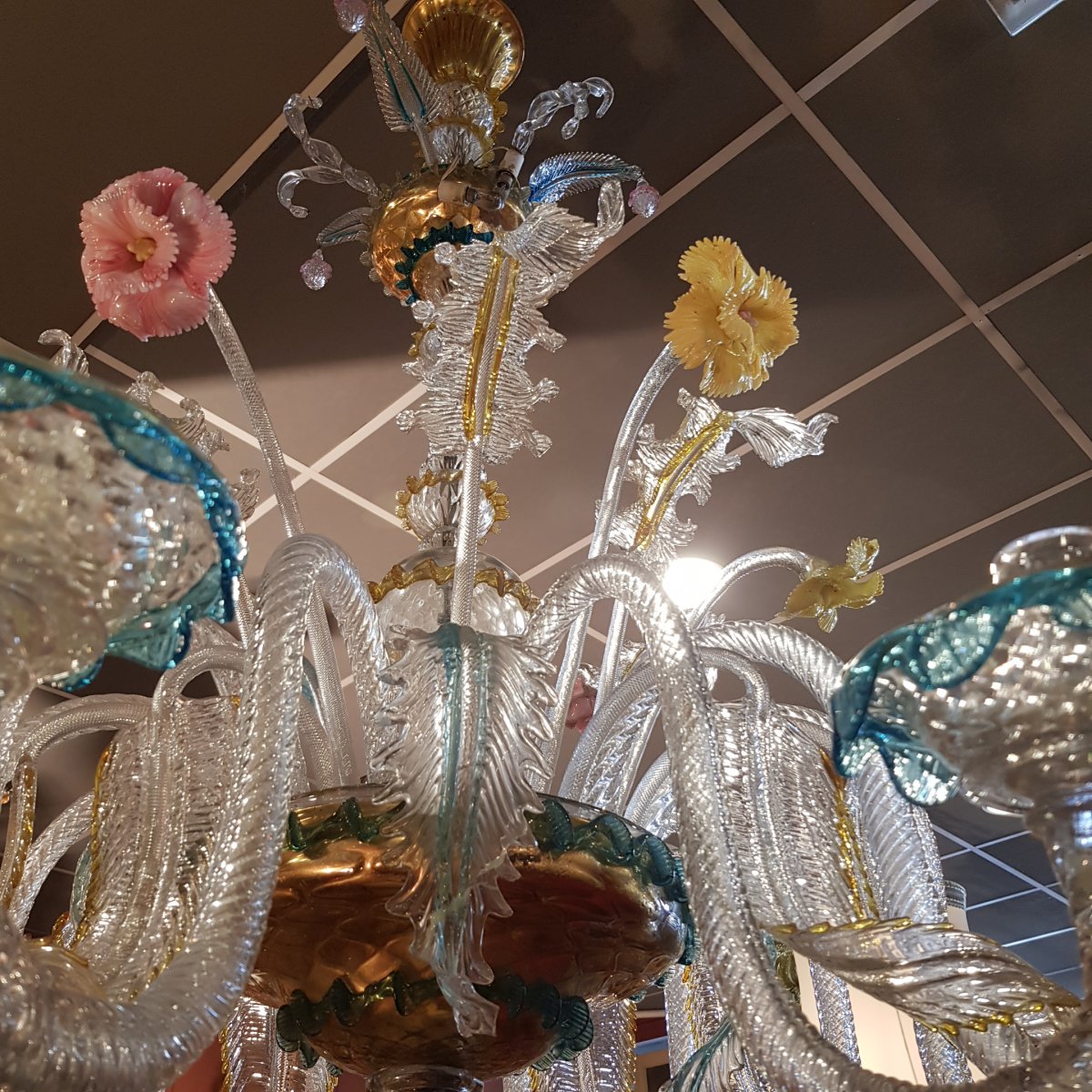 Venetian Glass Chandelier, Murano-photo-2