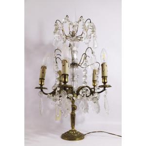 Lampe Verre Et Laiton