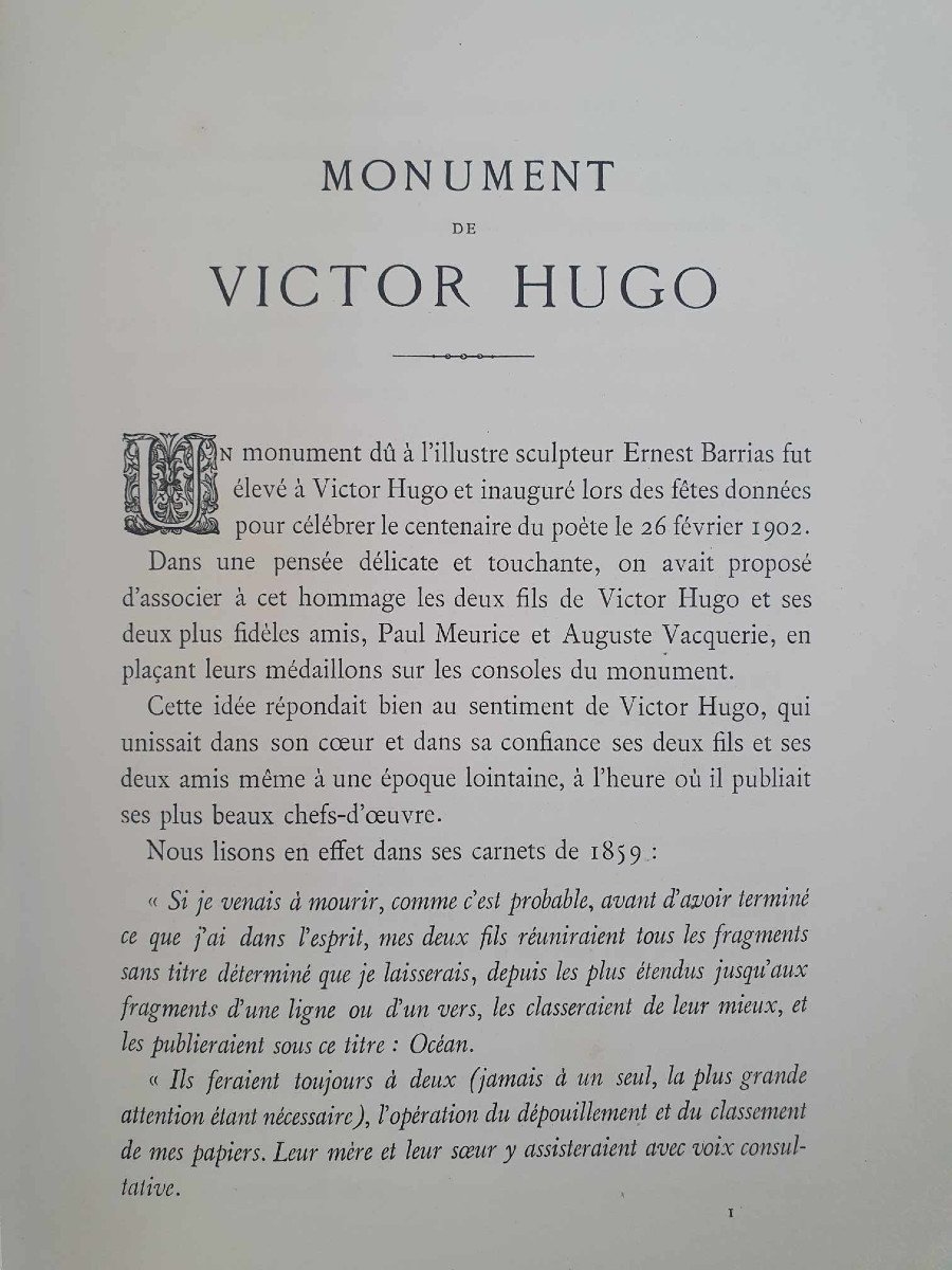 Victor Hugo - Monument - Exemplaire  202/300-photo-1