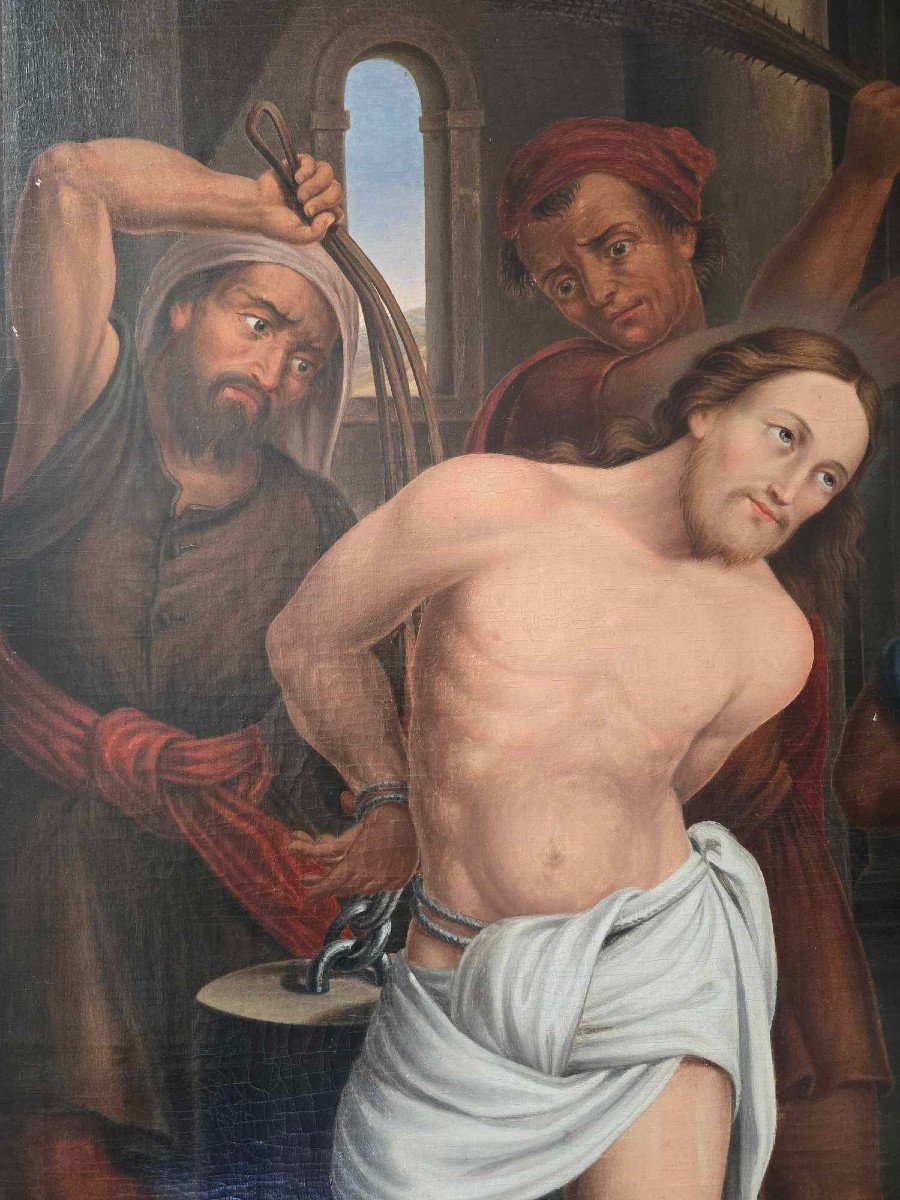 La Flagellation Du Christ - Ecole Italienne - XVIII&egrave;me -photo-3