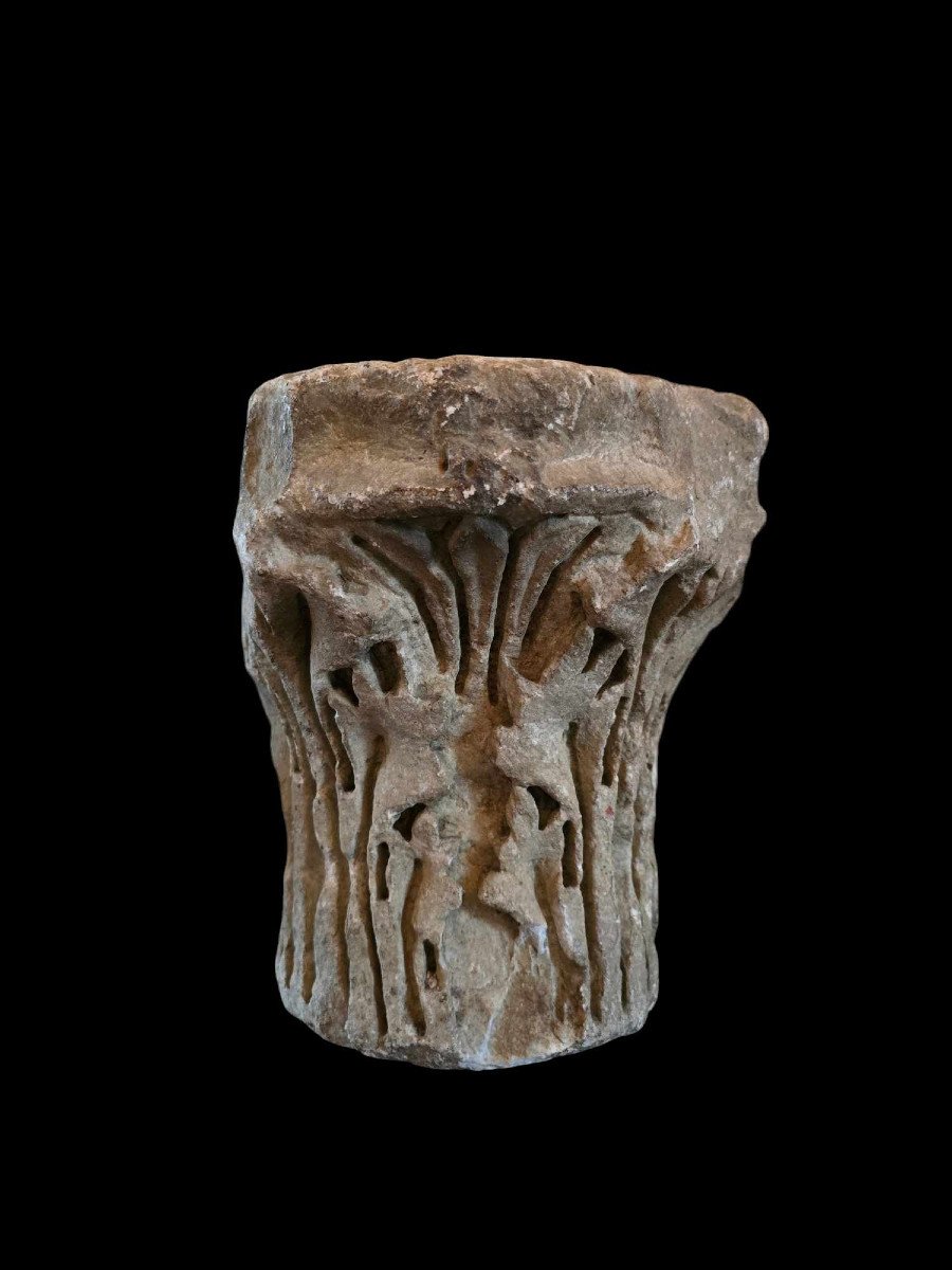 Byzantine Capital - Marble - 8th Or 9th Century-photo-2