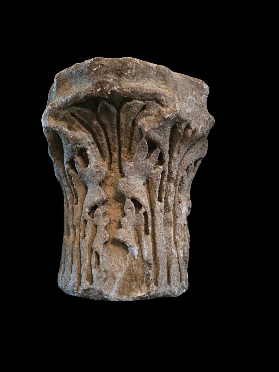 Byzantine Capital - Marble - 8th Or 9th Century-photo-3