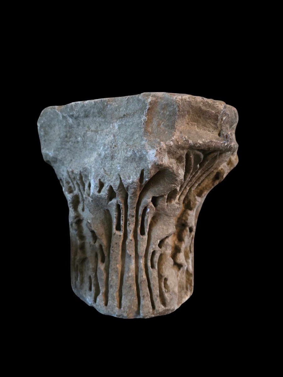 Byzantine Capital - Marble - 8th Or 9th Century-photo-4