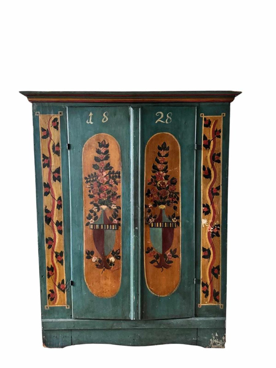 Austrian Cabinet - Painted Wood - 19th Century -photo-3