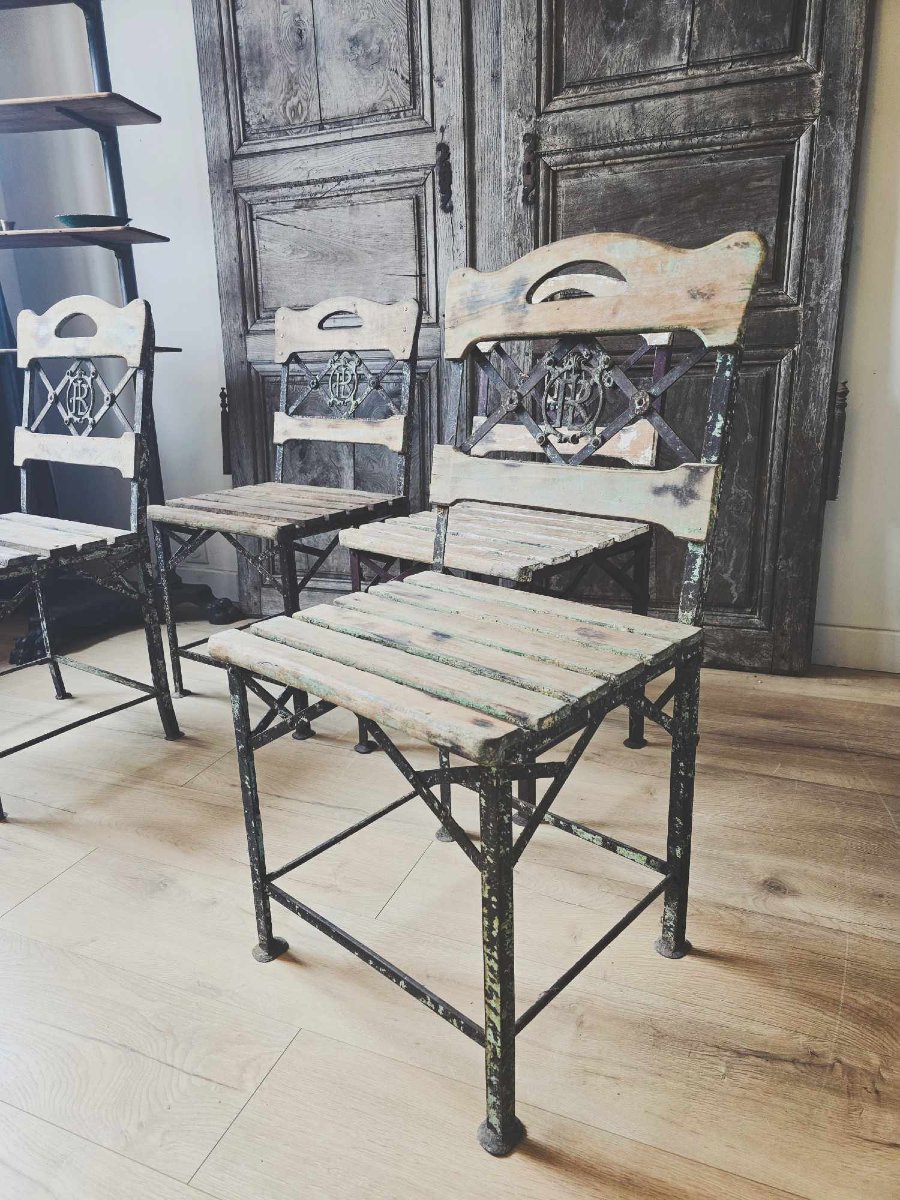 Set Of 4 Chairs - The Restoration - Vichy 19th Century-photo-2