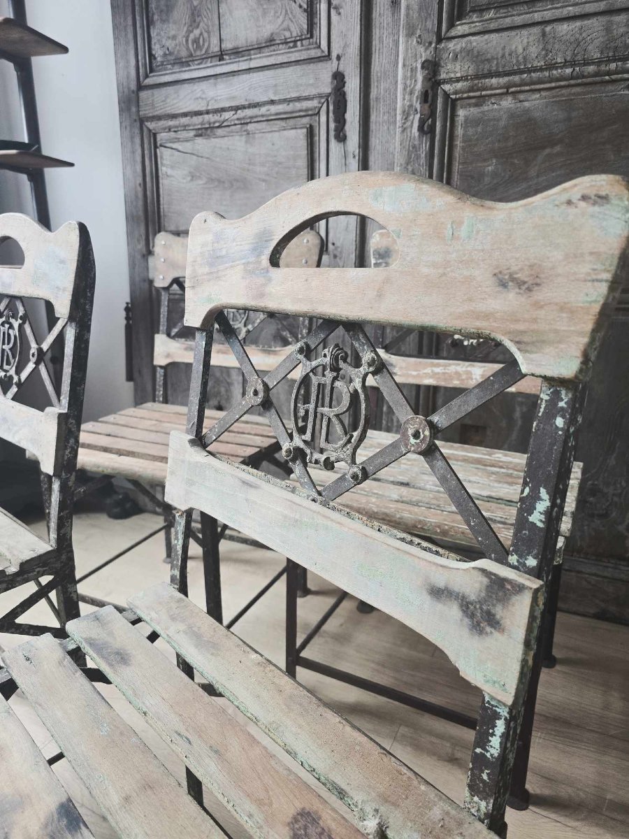 Set Of 4 Chairs - The Restoration - Vichy 19th Century-photo-3