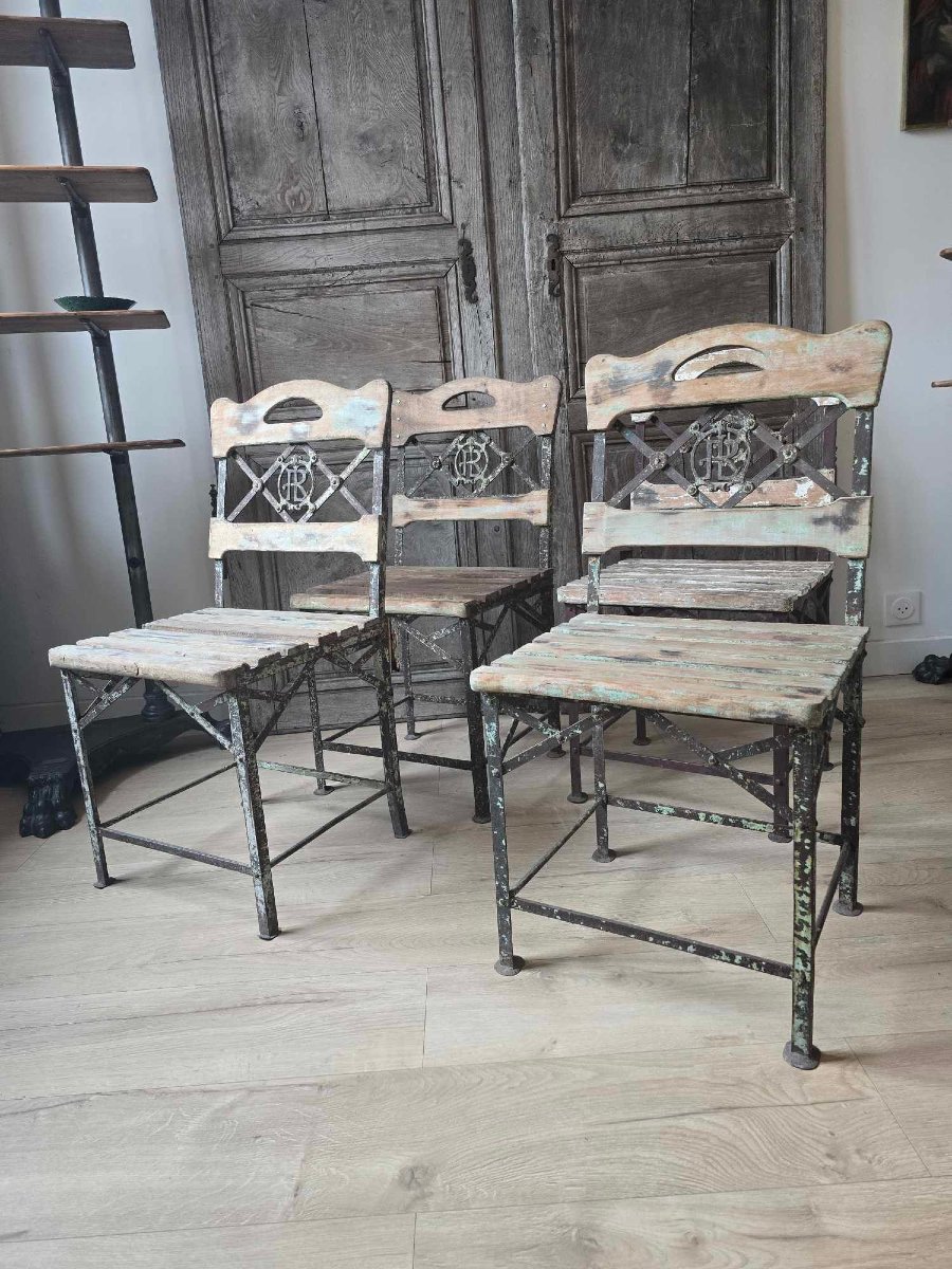 Set Of 4 Chairs - The Restoration - Vichy 19th Century-photo-4