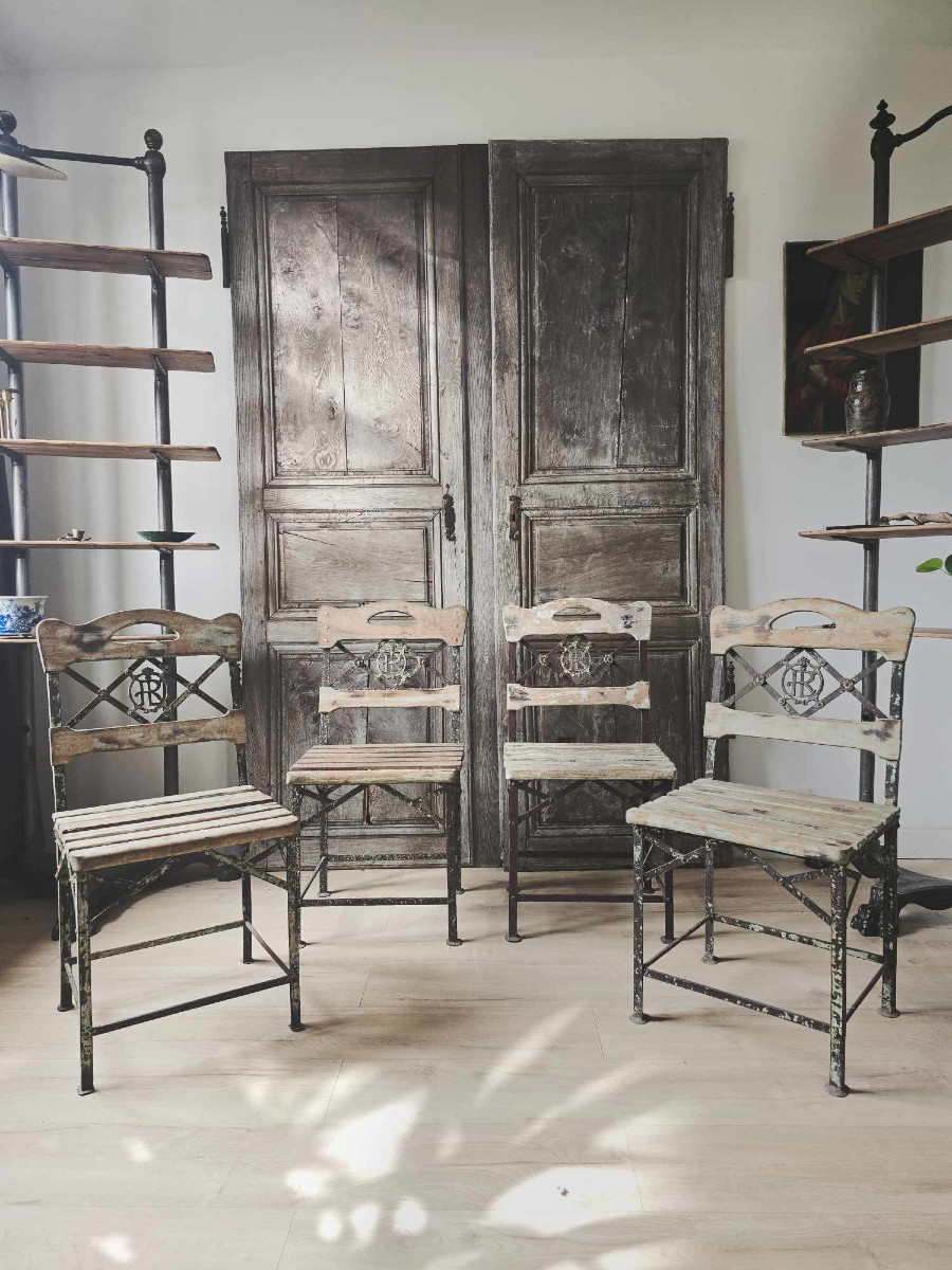 Set Of 4 Chairs - The Restoration - Vichy 19th Century