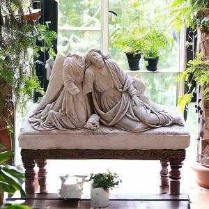 Statue pierres à pied sculpture classique en marbre femme statue jardin  extérieu