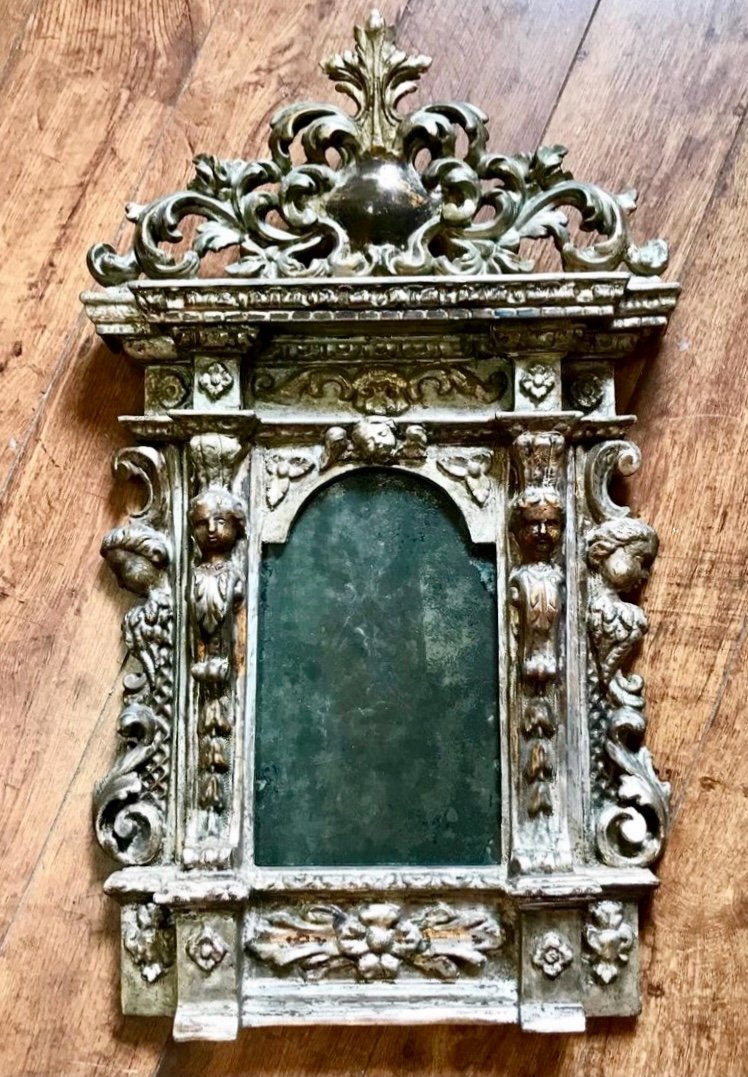 Italian Renaissance Silver Mirror From The 16th Century-photo-2