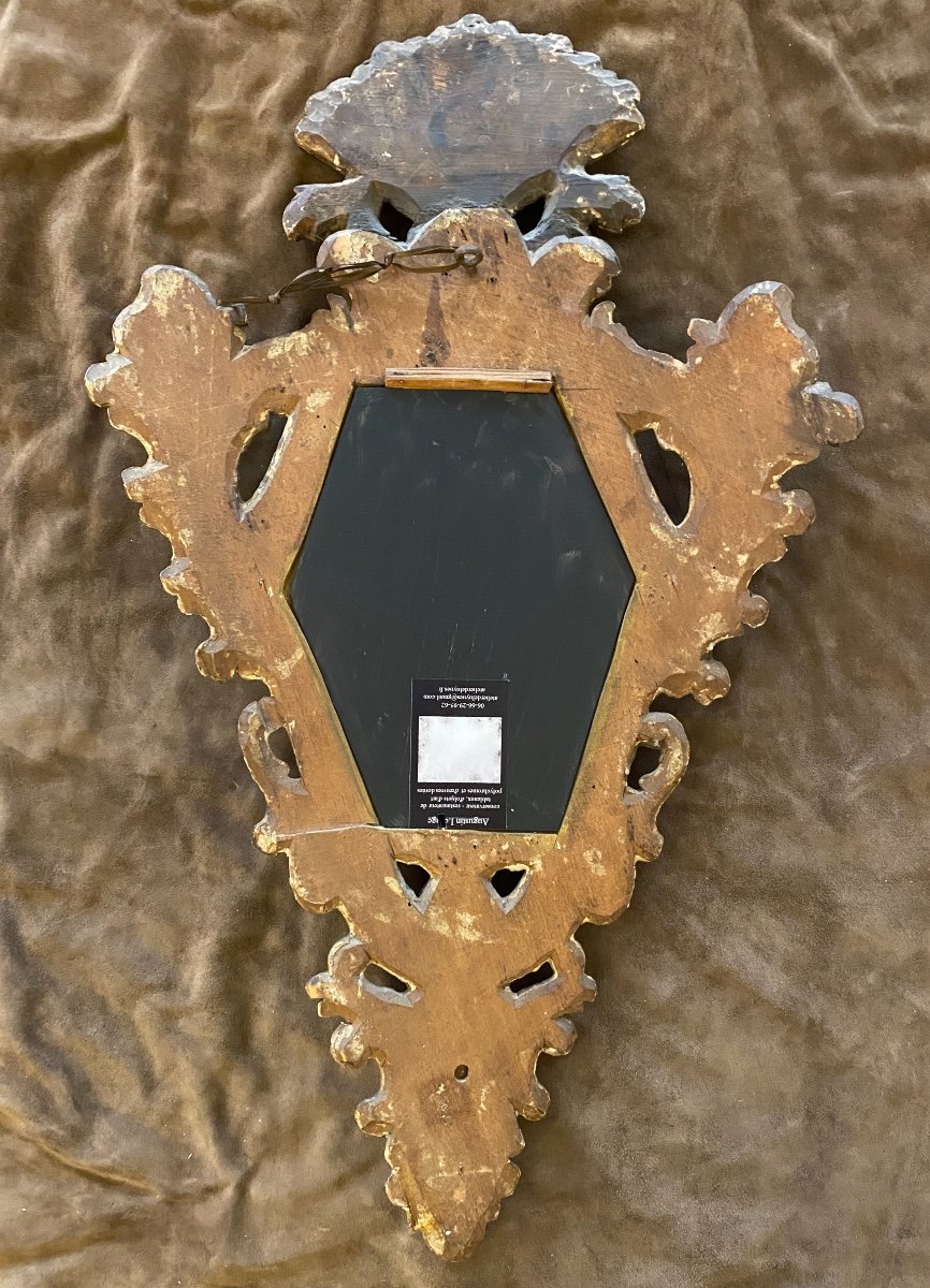 Venetian Silver Mirror 18th Century-photo-2