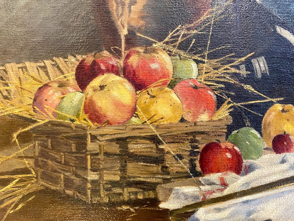 Large Still Life With Country Apples 1941-photo-3