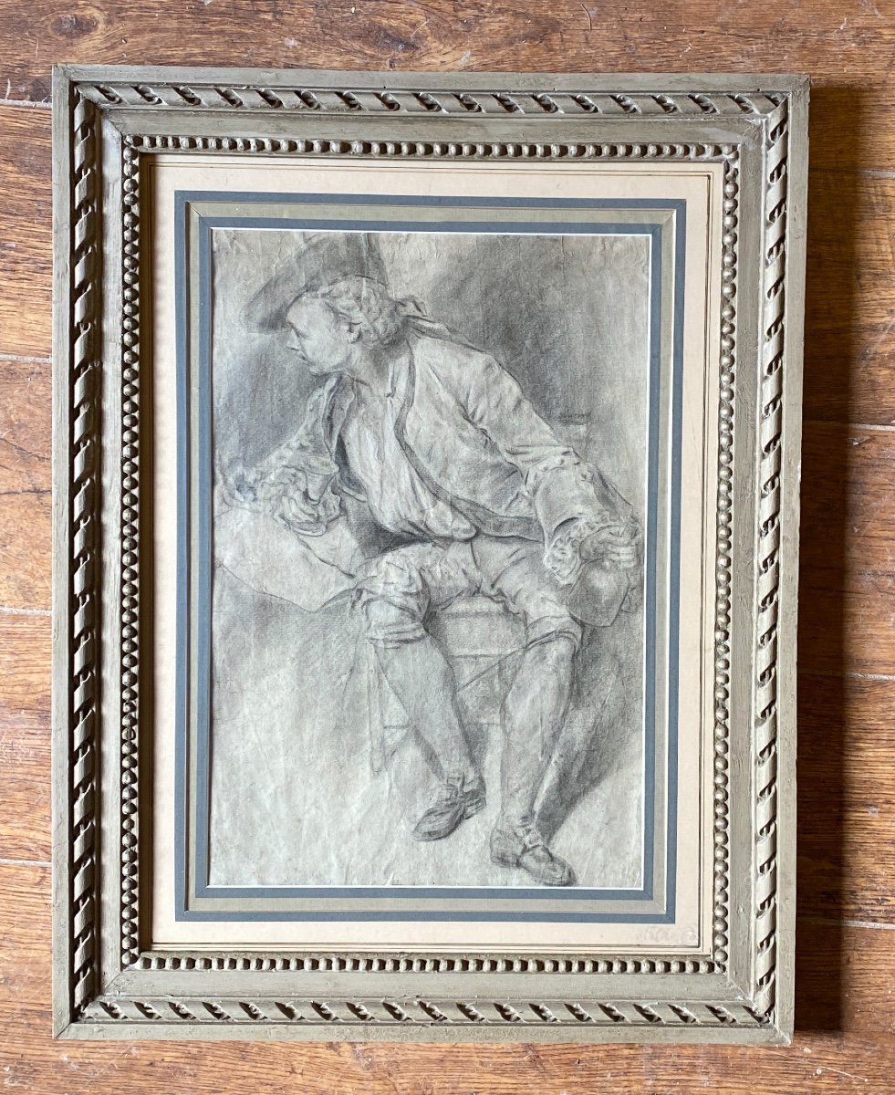 Pencil Lead - Gentleman At The Tavern - 18th Century 