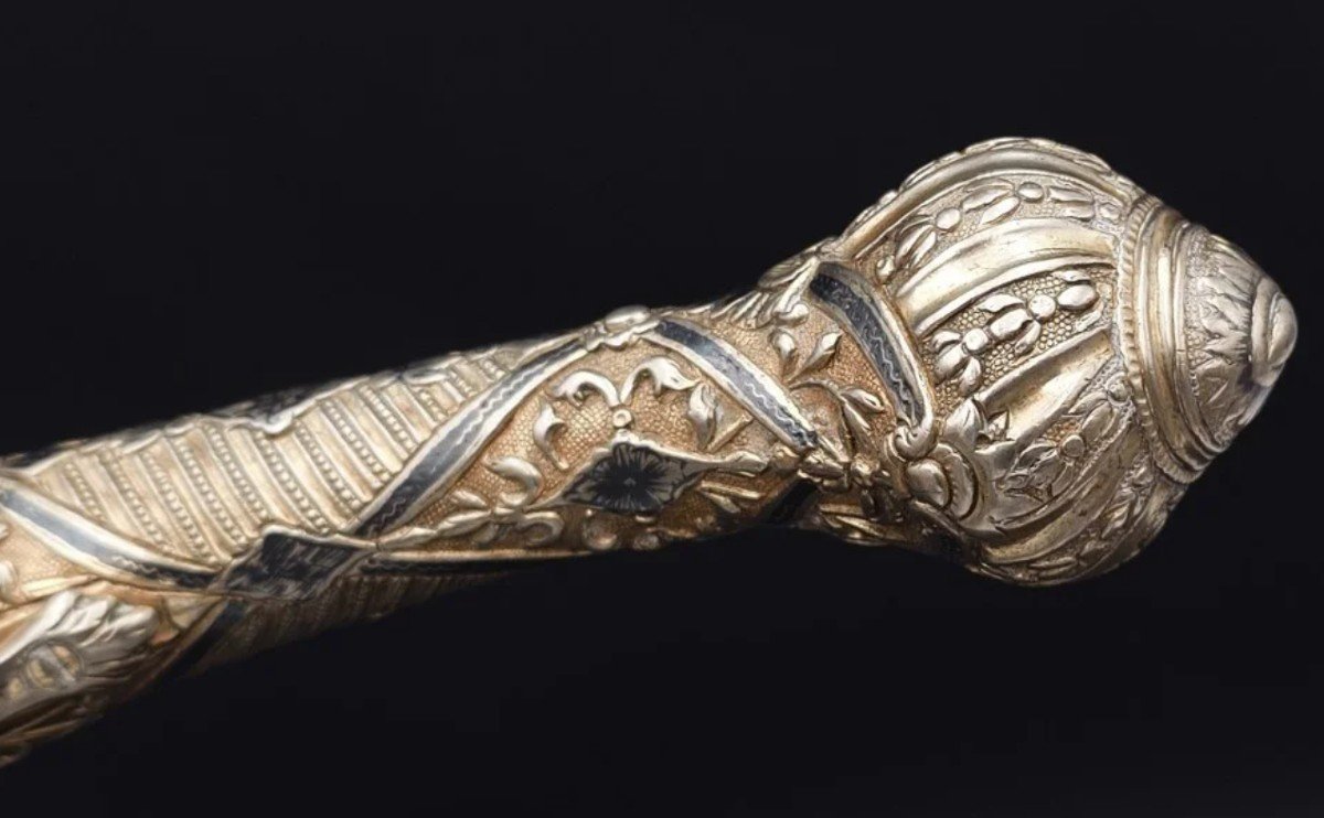 Kurud Flintlock Pistol In Silver-gilt (silver Gold) Ottoman Art Balkans Circa 1830 - Greece Malta 19th Century-photo-5