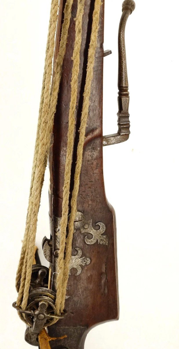 French Military Crossbow With Muffle 16th-17th Century Known As A Windlass - France Ancient Monarchy-photo-3