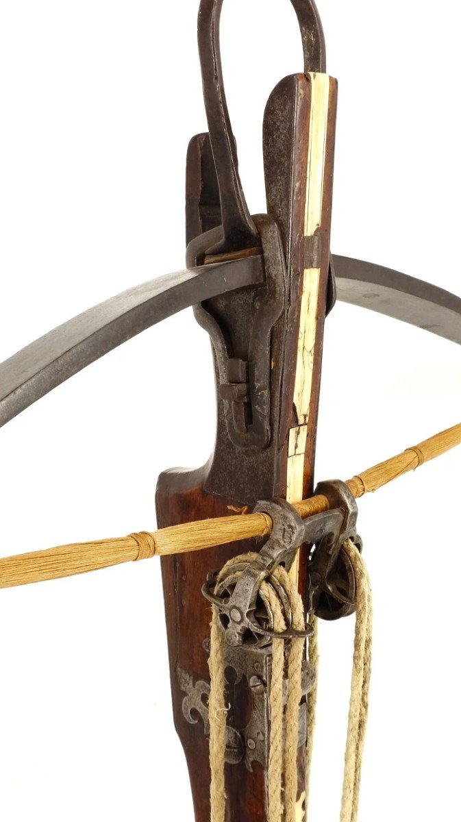 French Military Crossbow With Muffle 16th-17th Century Known As A Windlass - France Ancient Monarchy-photo-4