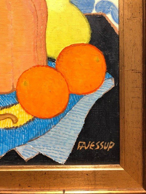 Oil On Canvas Frederick Arthur Jessup (1920-2007) Still Life 20th Century-photo-2