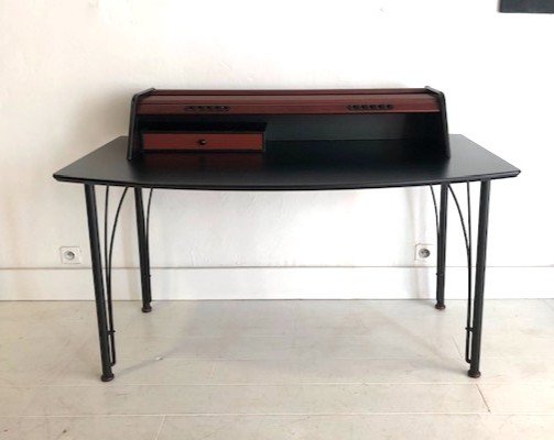 Rare French Design Cylinder Desk Dating From The 1980s-photo-2