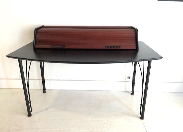 Rare Bureau Cylindre Design Français Datant Des Années 1980 