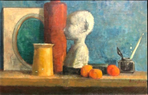 Rare Nature Morte Hst De Ilse Schaeffer (1899-1970) Impressionnisme Allemagne Autriche