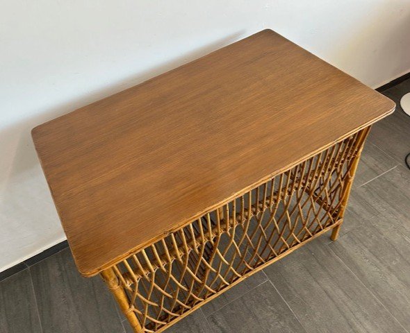 Bureau Vintage En Rotin 1950 ( Esprit Design Dal  - Vera..)-photo-3