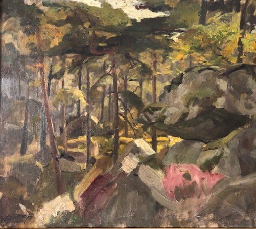 Huile Sur Toile Marouflée De Lucien Hector Jonas (1880-1947) XXème Siècle-photo-2