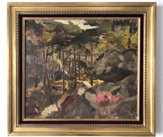 Oil On Canvas Mounted By Lucien Hector Jonas (1880-1947) 20th Century