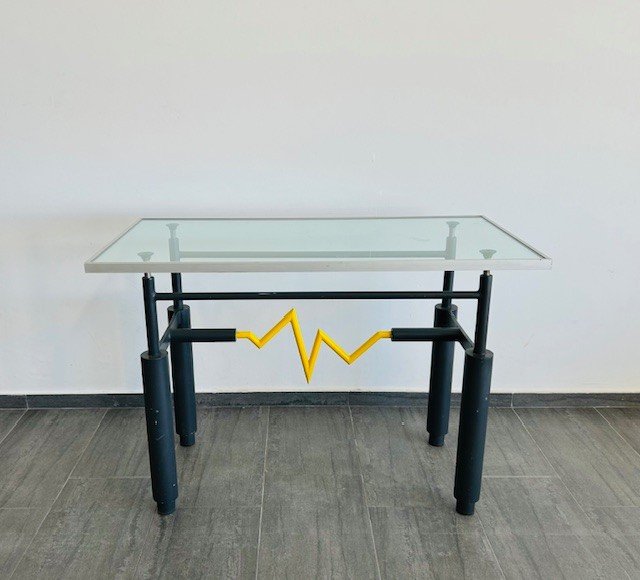 Console / Table Design Leopold Gest 1980 (memphis Spirit - Starck - Sottsas..)-photo-2