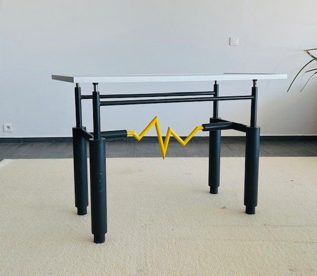 Console / Table Design Leopold Gest 1980 (memphis Spirit - Starck - Sottsas..)-photo-1