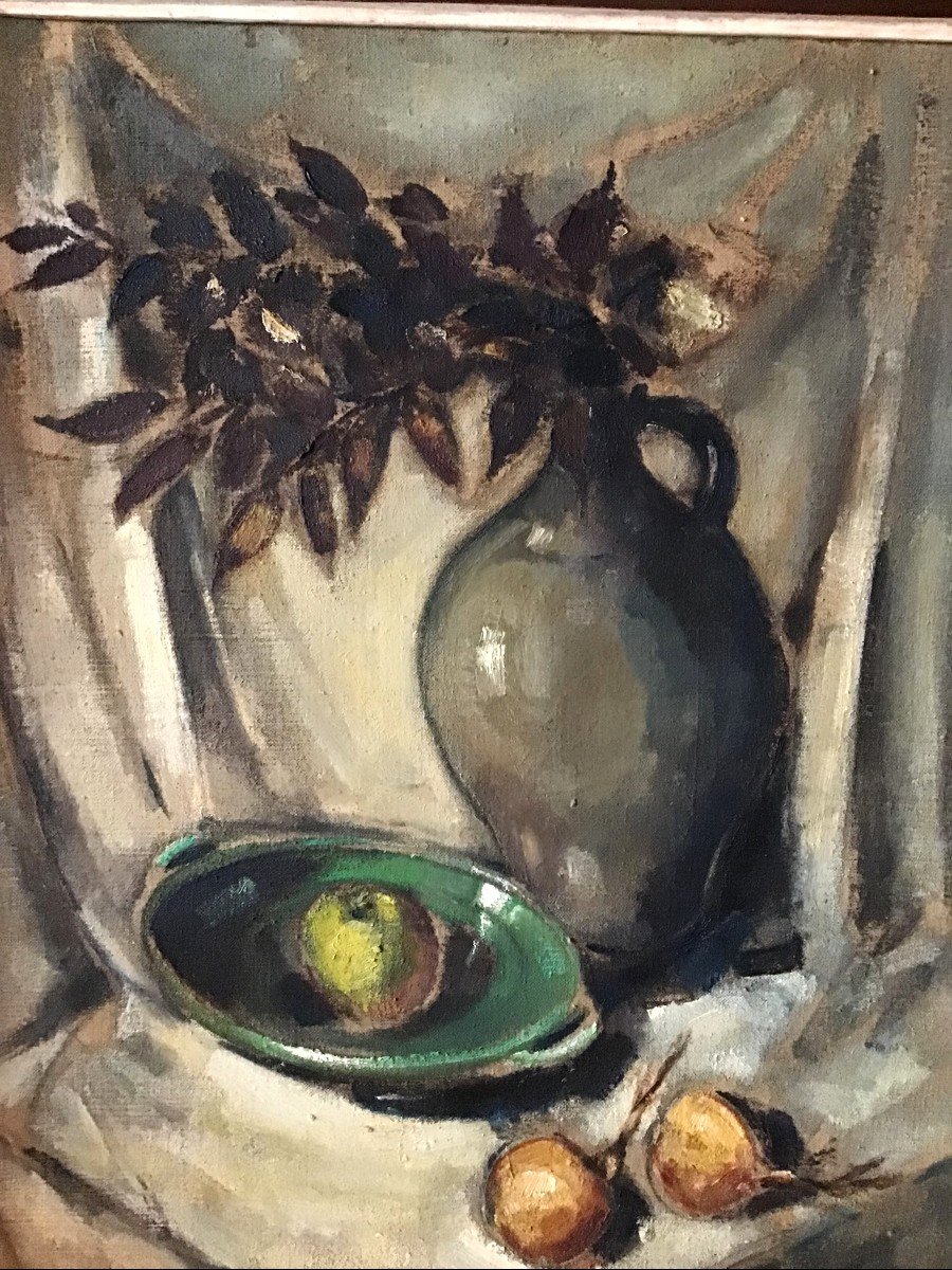  Large Still Life Hst By Karel Colnot (expressionism-school Of Bergen-otto De Kat-cezanne)-photo-3