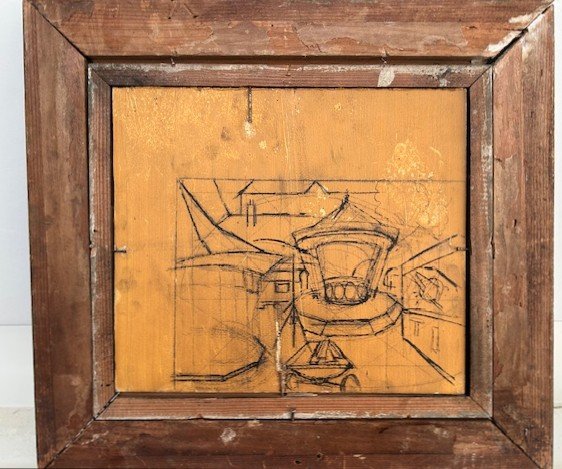 Oil On Cardboard 1960 (spirit Andre Lhote - Marine - Cubist ...)-photo-4