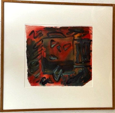 Oil On Paper By Walter Dahn (1954 - 2024) Neo-expressionist - New Fauve-photo-2