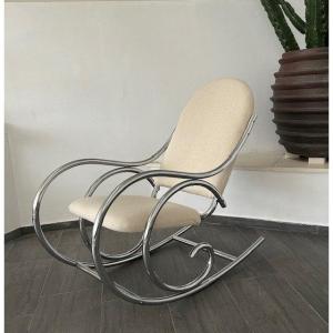 Fauteuil à Bascule (rocking Chair) Design  Decoration 1970 Thonet