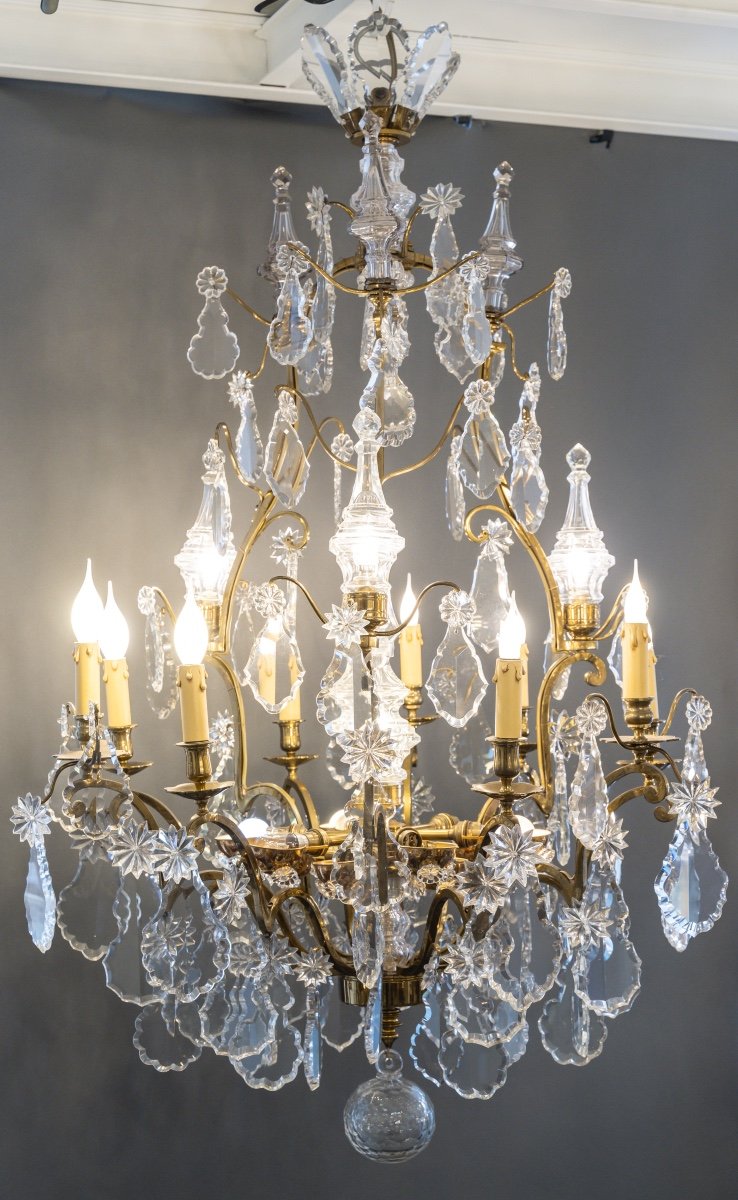 Cage Chandelier, With 25 Light Points From The 1st Half Of The 20th Century.-photo-2